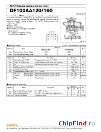 Datasheet DF100AA160 manufacturer SanRex